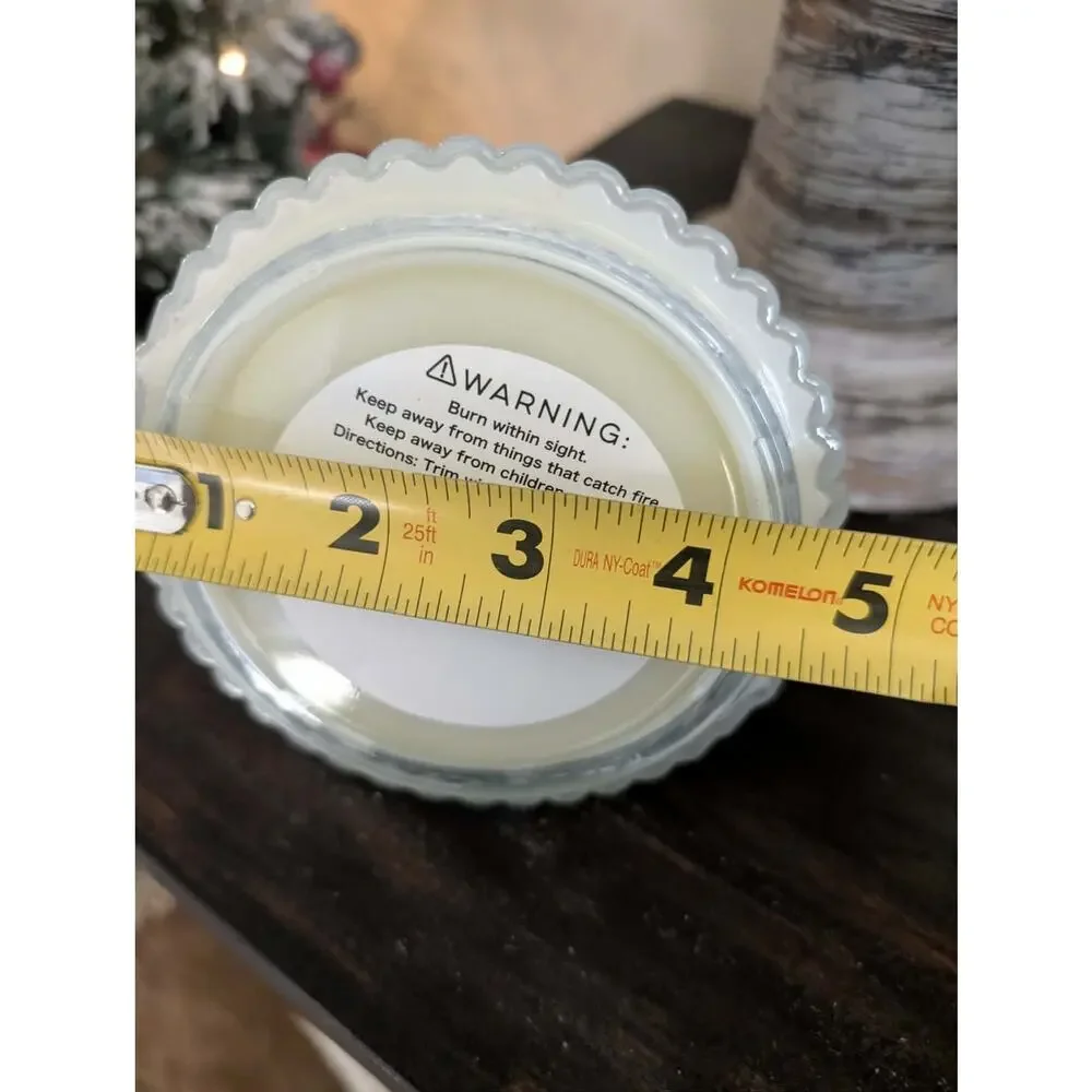 NEW! Winter Wonderland White Glass Tree Christmas Candle Holiday Tabletop Decor